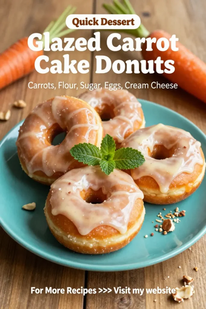 Carrot Cake: Glazed Carrot Cake Donuts With Cream Cheese Icing in 30 Minutes