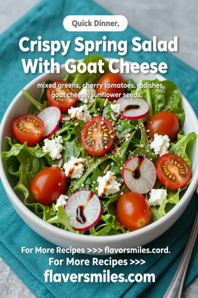 Crispy Spring Salad With Goat Cheese
