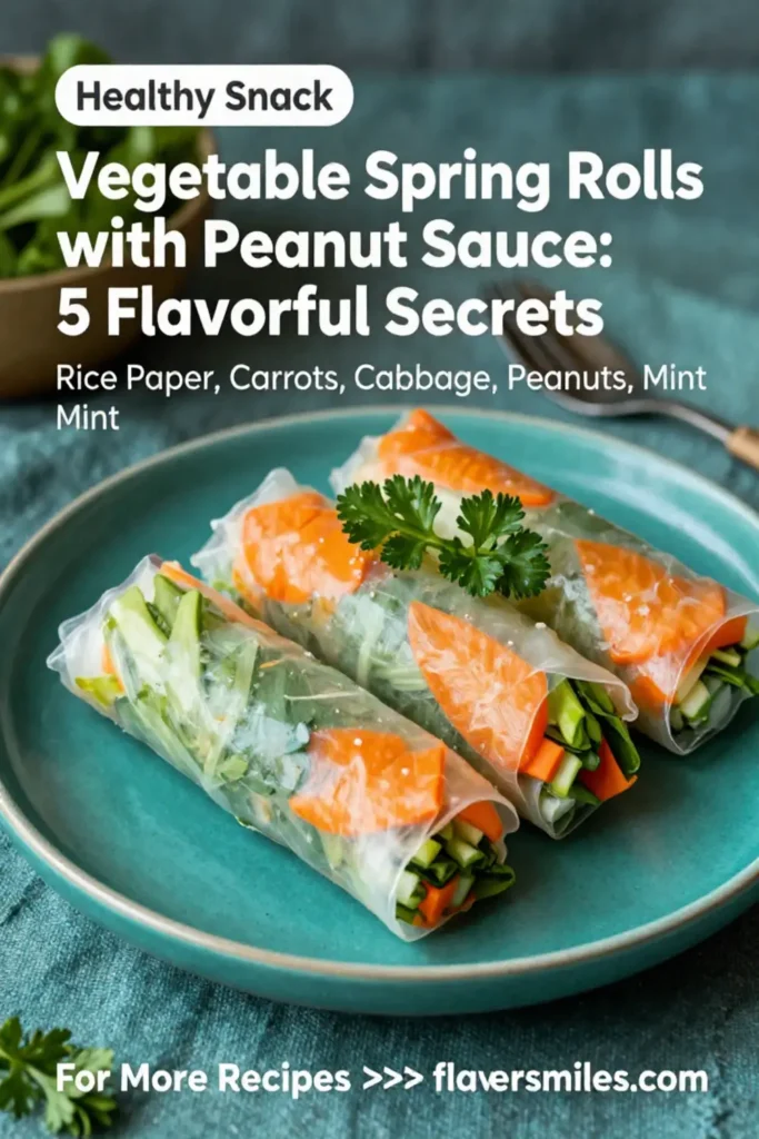Vegetable Spring Rolls with Peanut Sauce: 5 Flavorful Secrets