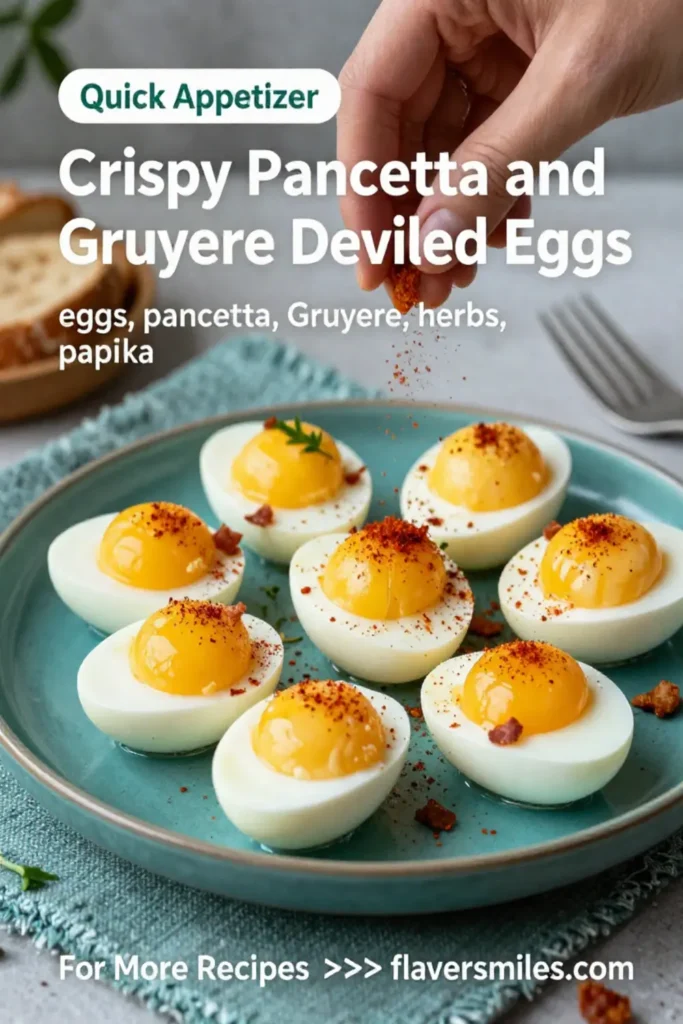Deviled Eggs: Crispy Pancetta and Gruyere Deviled Eggs in 20 Minutes