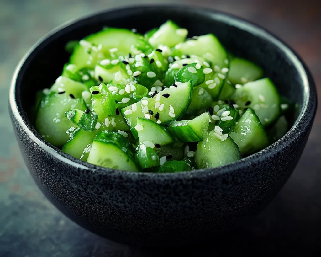 Cucumber Salad: Viral Sesame Rice Vinegar Smashed Cucumber Salad in 10 Minutes