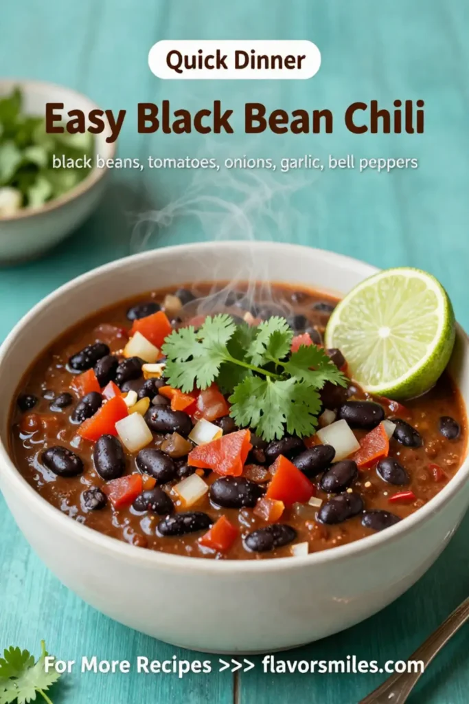 Easy Black Bean Chili – Healthy, Low Fat, and Ready in 30 Minutes
