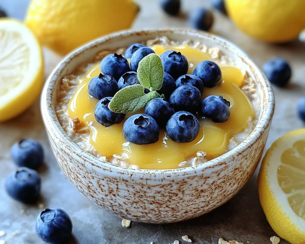 Overnight Oats: Lemon Curd and Blueberry Overnight Oats in 5 Minutes