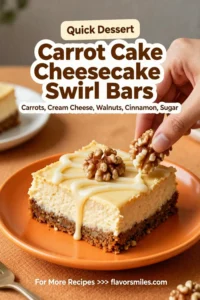 Carrot Cake: Carrot Cake Cheesecake Swirl Bars With Cream Cheese in 35 Minutes