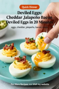 Deviled Eggs: Cheddar Jalapeño Bacon Deviled Eggs in 20 Minutes