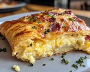 Breakfast Casserole: Croissant Egg and Cheese Breakfast Casserole in 35 Minutes