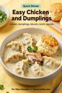 Easy Chicken and Dumplings with Biscuits