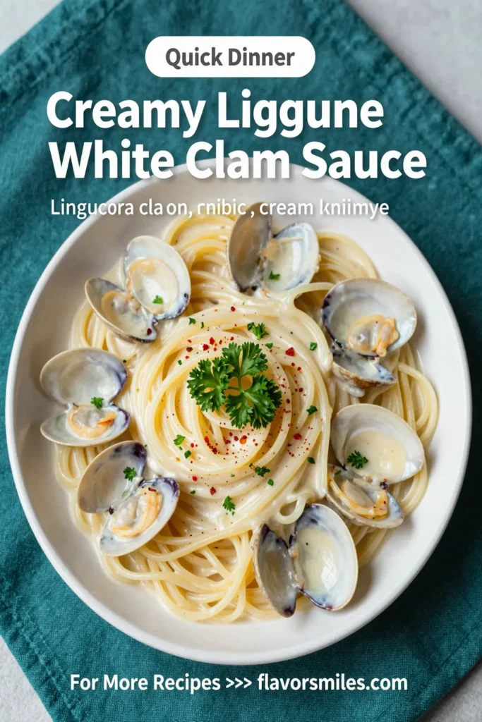 Creamy Linguine With White Clam Sauce
