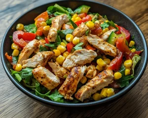 Chicken Salad Recipe: Cajun Chicken Salad With Corn and Bell Pepper in 15 Minutes