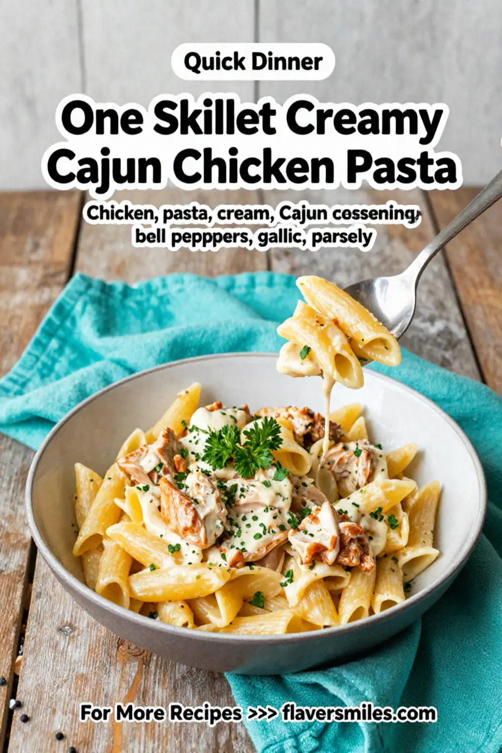 Dinner Ideas: One Skillet Creamy Cajun Chicken Pasta in 25 Minutes