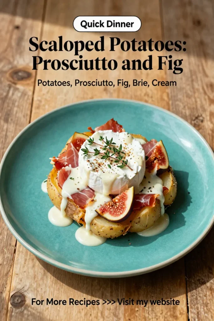 Scalloped Potatoes: Prosciutto and Fig Scalloped Potatoes With Brie in 40 Minutes