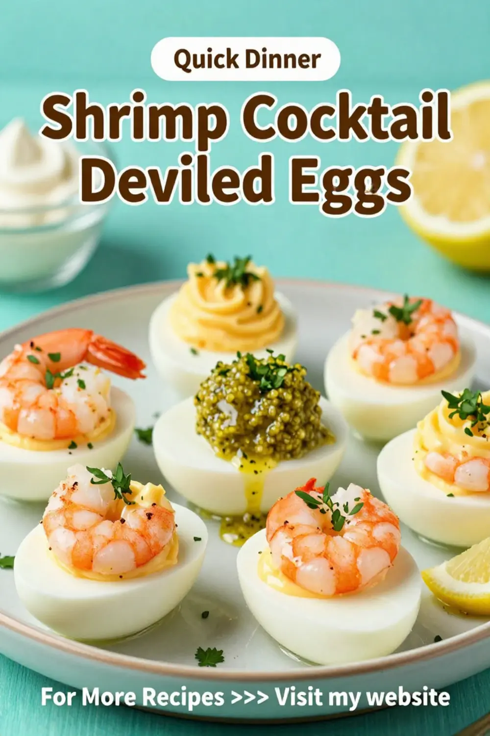 Deviled Eggs: Shrimp Cocktail Deviled Eggs With Horseradish Sauce in 25 Minutes