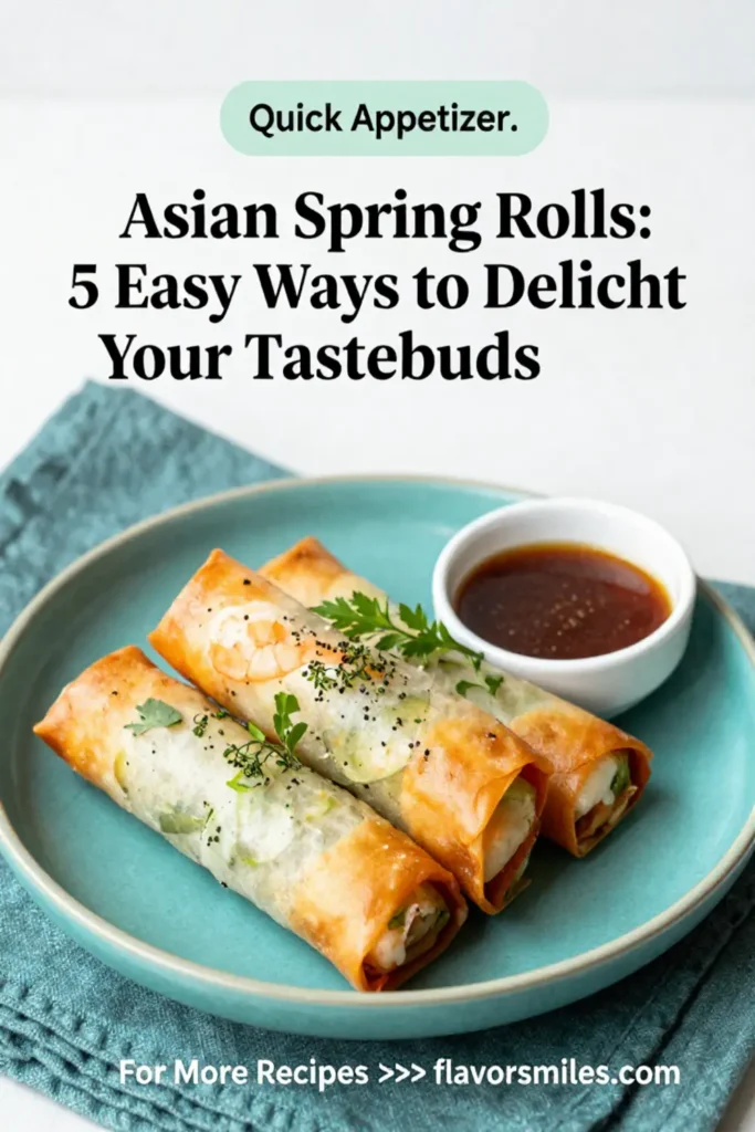 Asian Spring Rolls Recipes: 5 Easy Ways to Delight Your Tastebuds