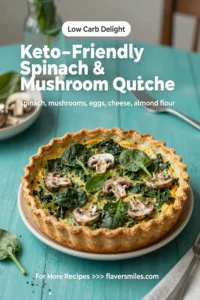 Keto-Friendly Spinach & Mushroom Quiche