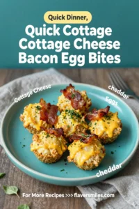 Quick Cottage Cheese Bacon Egg Bites