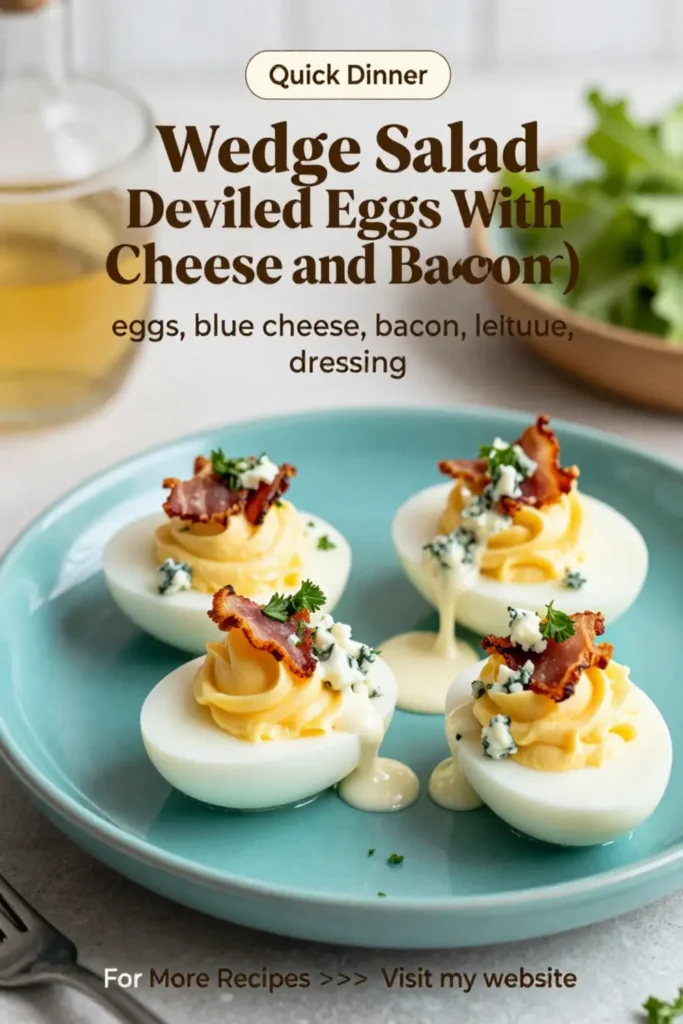 Deviled Eggs: Wedge Salad Deviled Eggs With Blue Cheese and Bacon in 20 Minutes