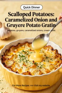 Scalloped Potatoes: Caramelized Onion and Gruyere Potato Gratin in 40 Minutes