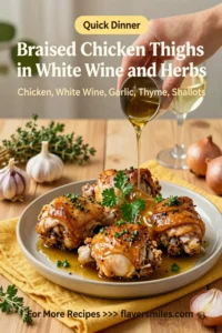 Chicken Thigh Recipes: Braised Chicken Thighs in White Wine and Herbs in 30 Minutes