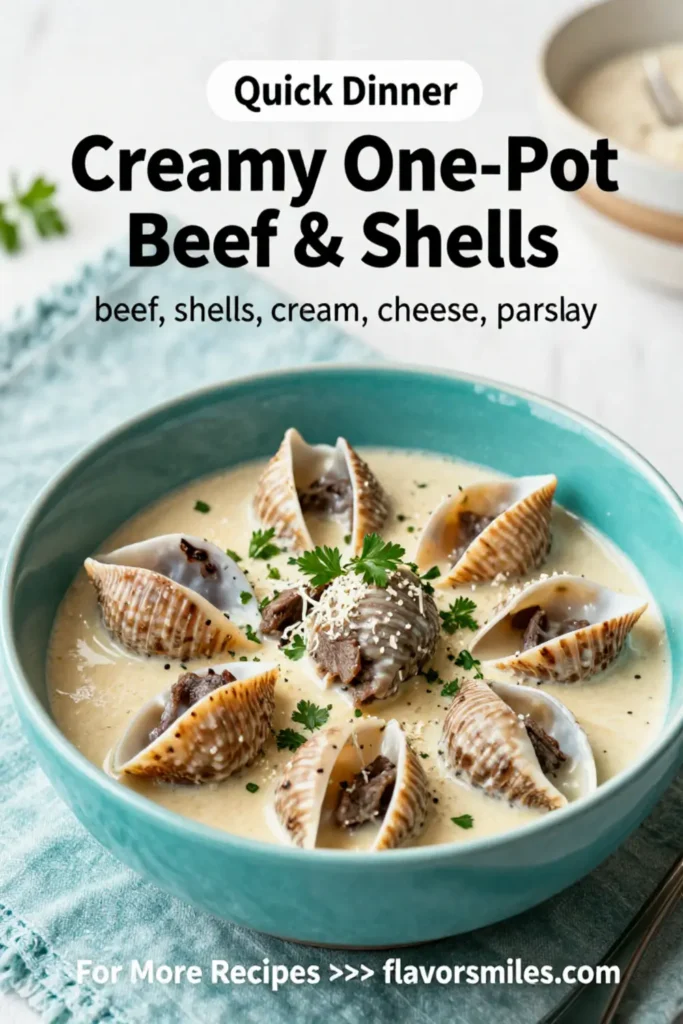 Creamy One-Pot Beef & Shells