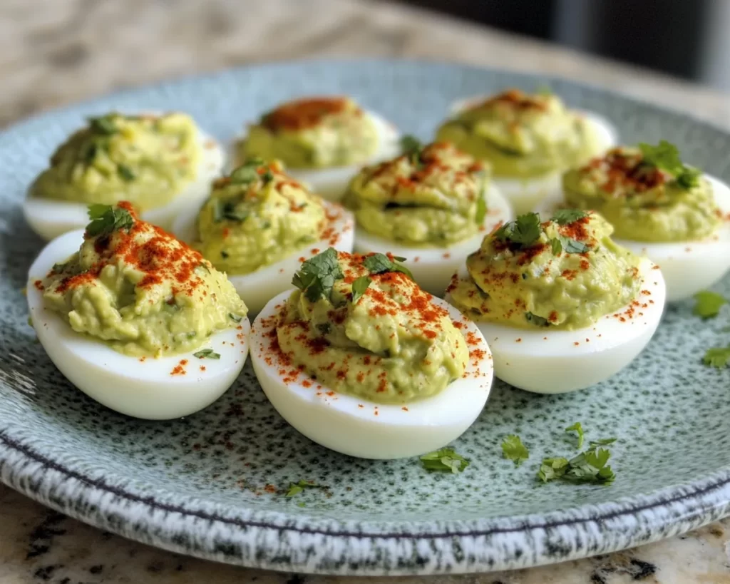 Deviled Eggs: Avocado Deviled Eggs With Lime and Cilantro in 15 Minutes