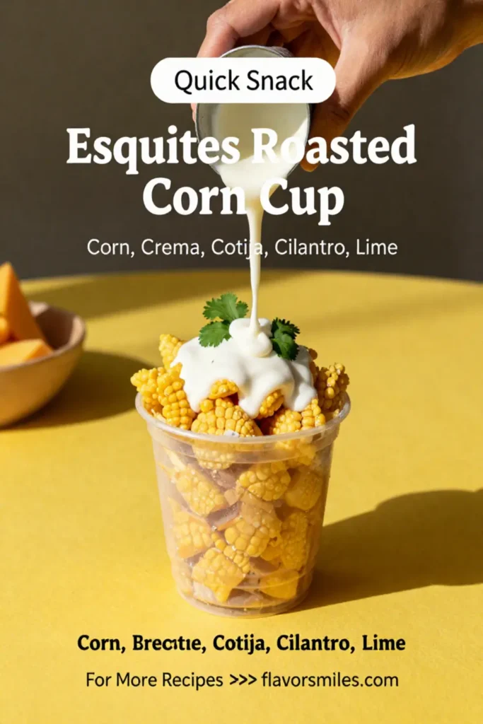 Cinco de Mayo: Esquites Roasted Corn Cup With Crema and Cotija in 15 Minutes