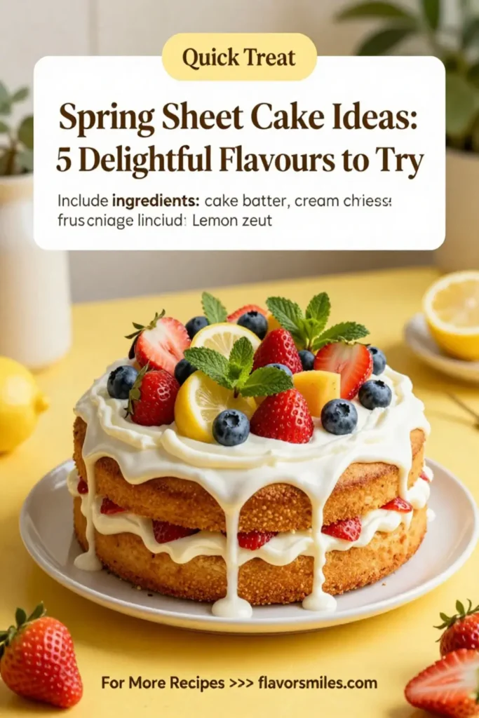 Spring Sheet Cake Ideas: 5 Delightful Flavors to Try