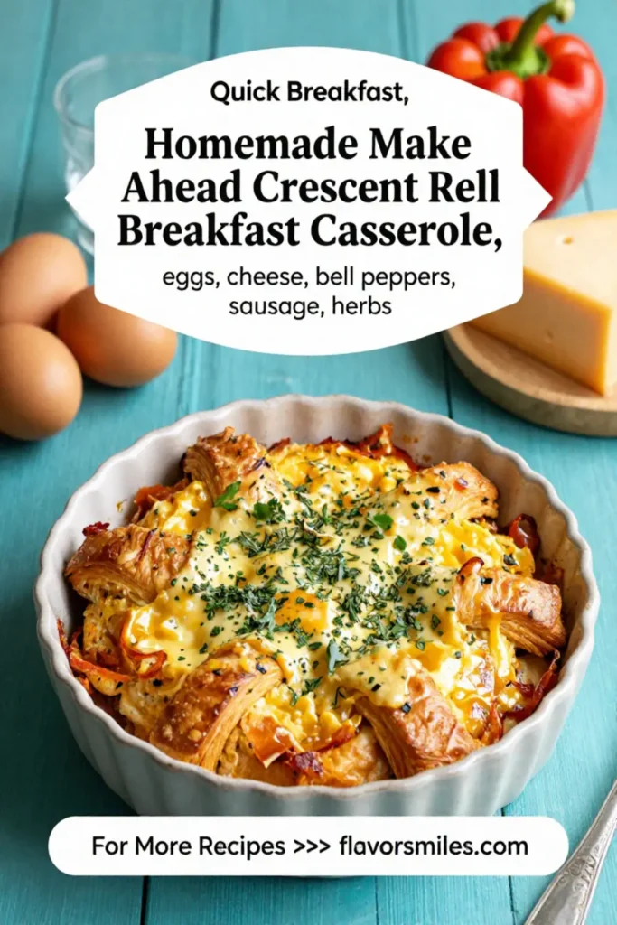 Homemade Make Ahead Crescent Roll Breakfast Casserole