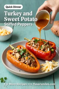 Ground Turkey Recipes: Turkey and Sweet Potato Stuffed Peppers in 30 Minutes