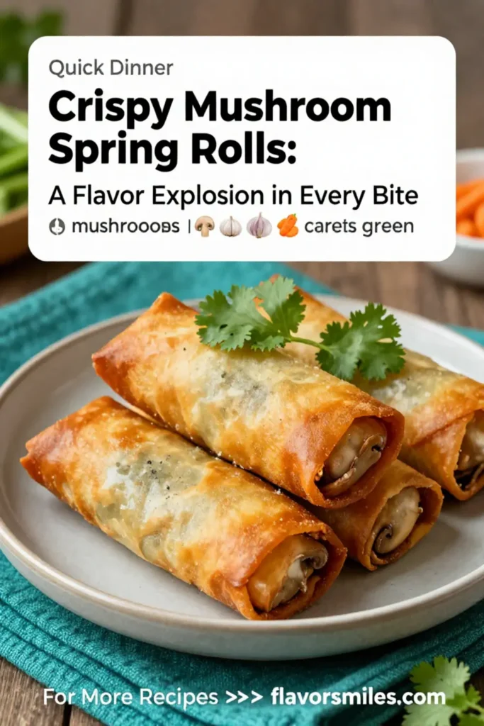 Crispy Mushroom Spring Rolls: A Flavor Explosion in Every Bite