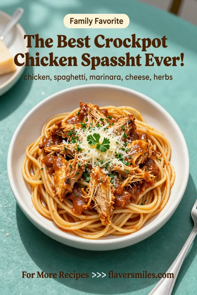 The Best Crockpot Chicken Spaghetti Ever!