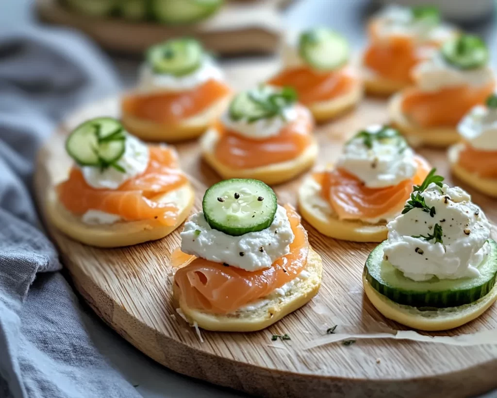 Lunch Ideas: Smoked Salmon and Cream Cheese Cucumber Bites in 10 Minutes