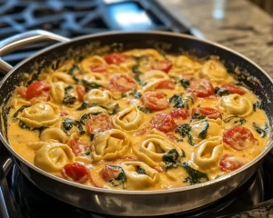 Easy Dinner Recipes: One Pot Creamy Tuscan Tortellini in 20 Minutes