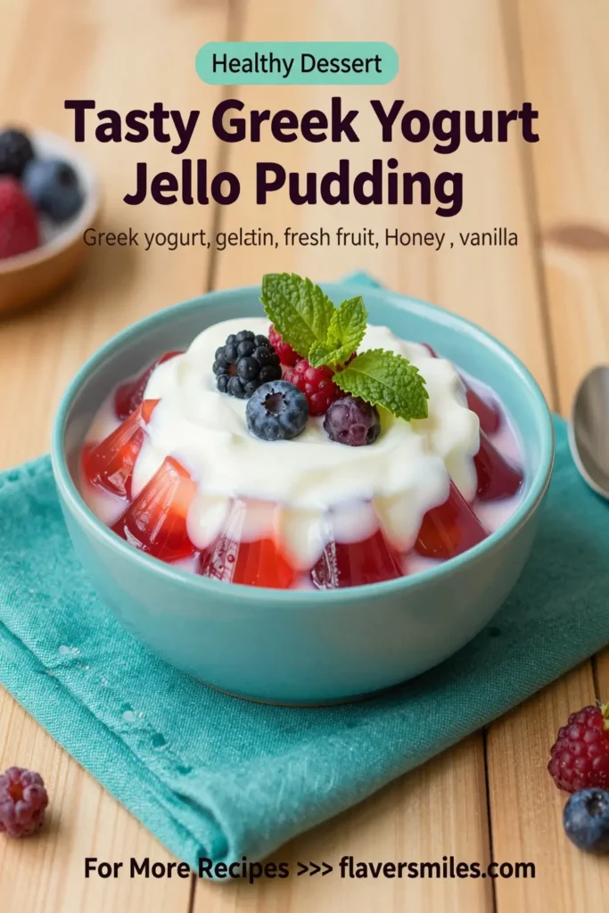 Tasty Greek Yogurt Jello Pudding