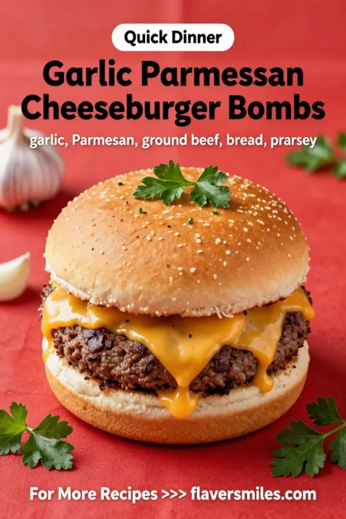 Garlic Parmesan Cheeseburger Bombs