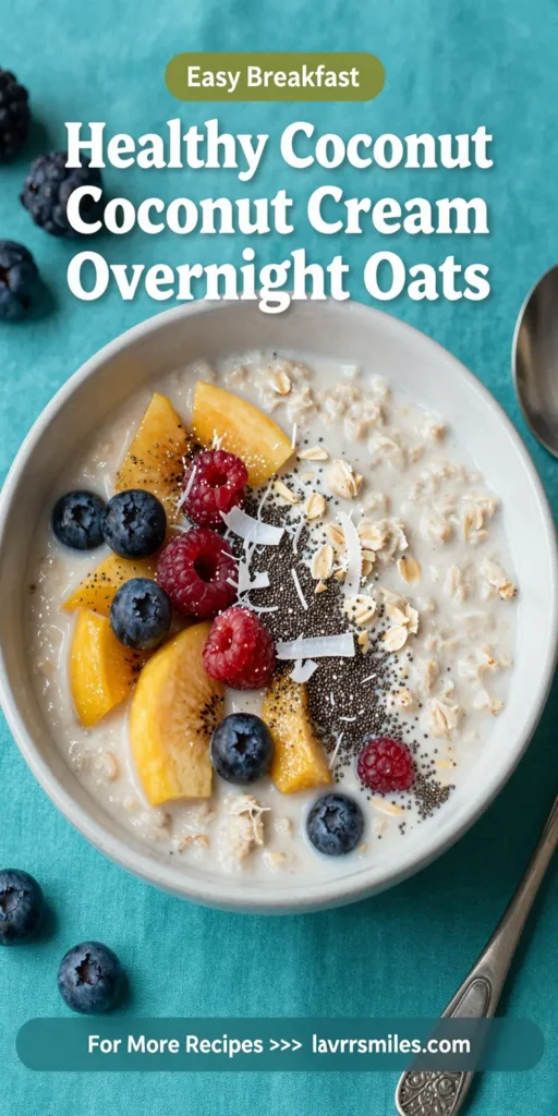 Healthy Coconut Cream Overnight Oats