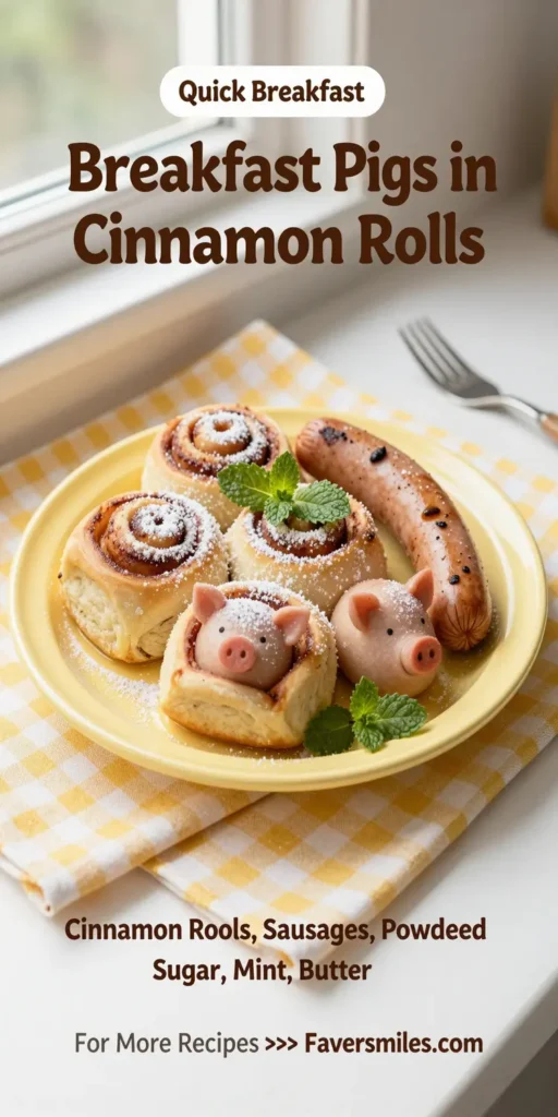 Breakfast Pigs in Cinnamon Rolls