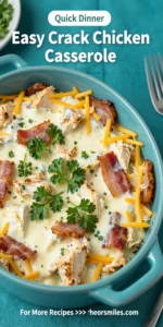 Easy Crack Chicken Casserole