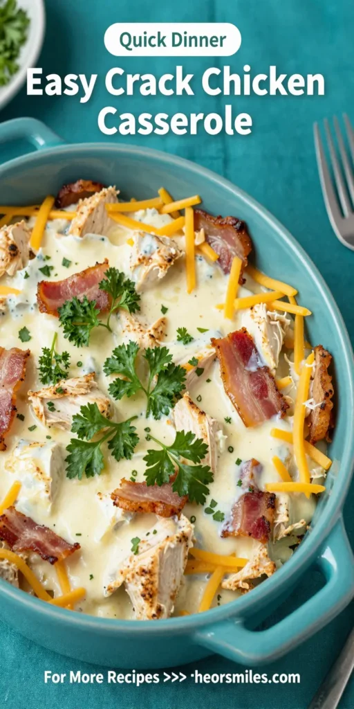 Easy Crack Chicken Casserole