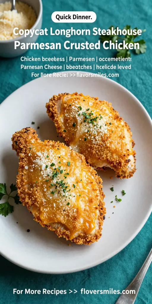 Copycat Longhorn Steakhouse Parmesan Crusted Chicken
