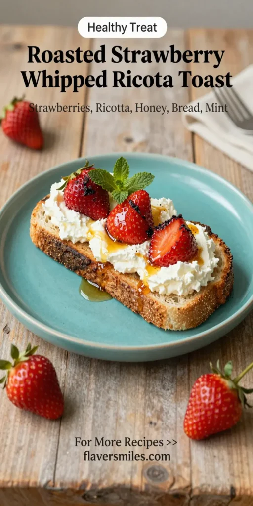 Roasted Strawberry Whipped Ricotta Toast