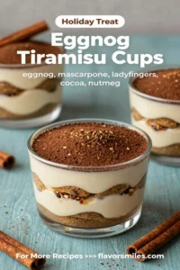 Eggnog Tiramisu Cups