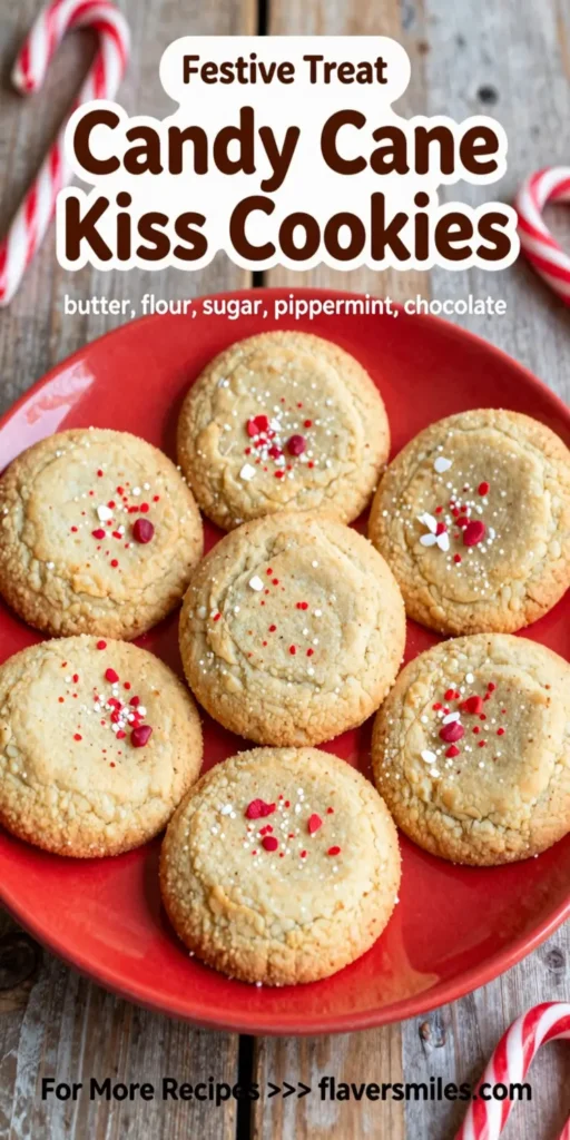 Candy Cane Kiss Cookies