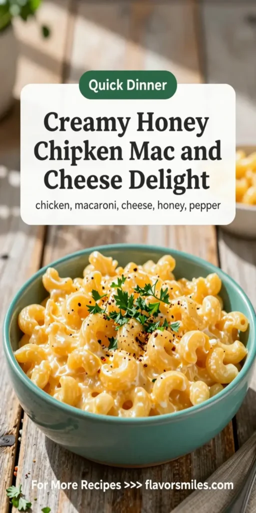 Creamy Honey Pepper Chicken Mac and Cheese Delight