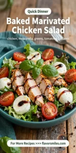 Baked Marinated Chicken Salad with Mozzarella and Balsamic Vinaigrette