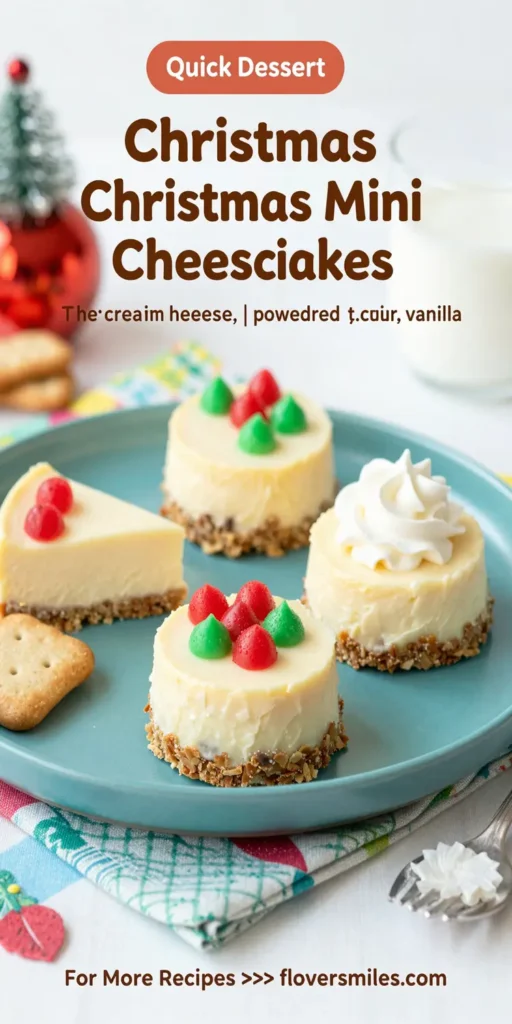 No Bake Christmas Mini Cheesecakes