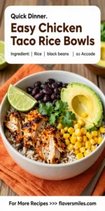 Easy Chicken Taco Rice Bowls