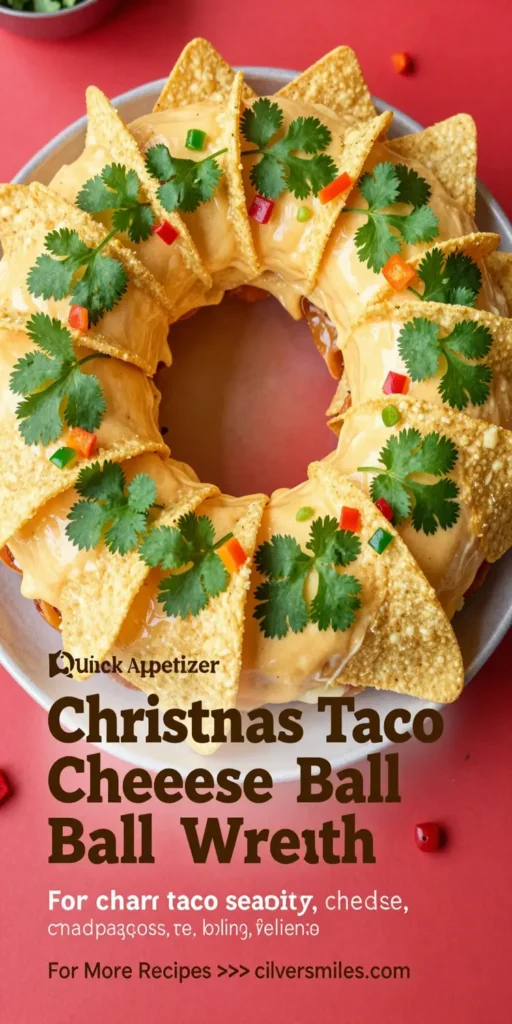 Christmas Taco Cheese Ball Wreath