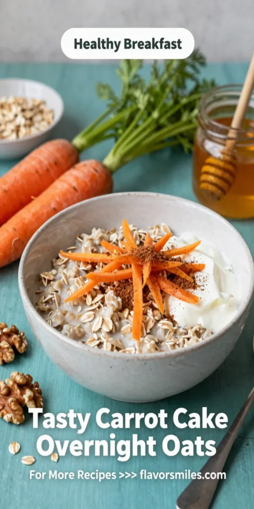 Tasty Carrot Cake Overnight Oats