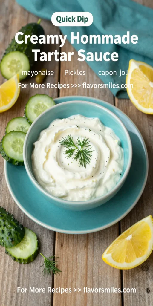 Creamy Homemade Tartar Sauce