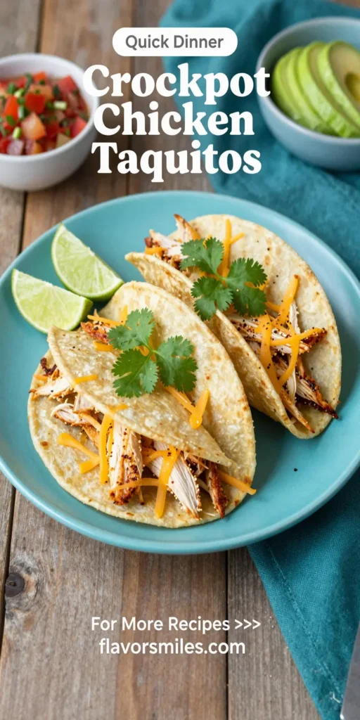 Crockpot Chicken Taquitos